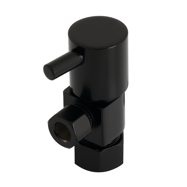 5/8"O.Dx3/8" O.D Anti-Sz Qrtr Turn Ceramic Cartridge Angle Stop, Blk